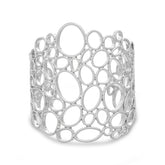 Organic Shaped Open Circle Cuff Bracelet
